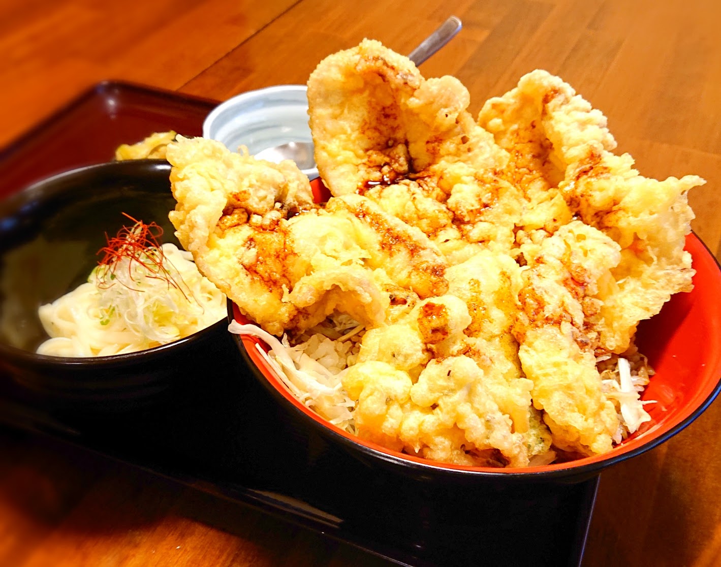 豚天丼＆ハーフうどん
